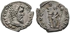RÖMISCHE KAISERZEIT Didius Iulianus (193) (D) Denarius (3,00g), Roma, März-Mai 193 n. Chr. Av.: IMP CAES M DID - IVLIAN AVG, Kopf mit Lorbeerkranz n.r. Rv.: CONCO-R-D - MILIT, Concordia-Fides mit zwei