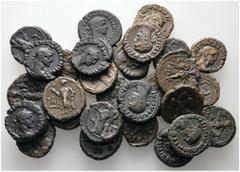 Varia und Lots Lots antiker Münzen (D) Lot Alexandria (28). Lot aus 28 Billon-Tetradrachmen aus Alexandria: Diocletianus und Tetrarchie, um sch. und s.sch.