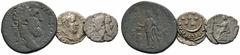 VARIA UND LOTS (D) Lot Römische Kaiserzeit (3). Kleines Lot aus 1 Denarius des Pertinax (aus zwei Teilen geklebt), 1 Denarius des Pescennius Niger (am Rand geklebt?), und 1 Sestertius des Didius Iulia