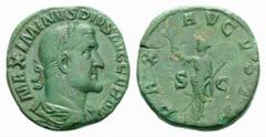 Maximinus Thrax - Gordianus III. Maximinus Thrax-235-238 Sesterz (16,30 g), Rom 236/8. Av.: MAXIMINVS PIVS AVG GERM, belorbeerte, drapierte Büste rechts. Rv.: PAX AVGVSTI, Pax steht links, hält Zweig 