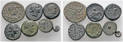 SAMMLUNG GRIECHISCHER UND PROVINZIALRÖMISCHER MÜNZEN GRIECHISCHE MÜNZEN. LYDIA. Sardeis. (D) Lot (7). Lot aus 1 Kleinsilbermünze des Kroisos (1/24 Stater) und 6 späthellenistischen bis kaiserzeitliche
