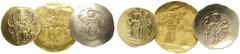 SAMMLUNG SPÄTRÖMISCHER UND BYZANTINISCHER GOLDMÜNZEN BYZANTINISCHE MÜNZEN. Nikephoros III. Botaneiates (1078-1081). (D) Lot (3). Kleines Lot aus 1 EL-Histamenon Nomisma des Nikephoros III. (laut Samml