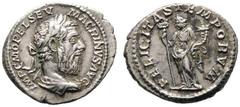 ANTIKE MÜNZEN AUS ANDEREN EINLIEFERUNGEN RÖMISCHE KAISERZEIT. Macrinus (217-218). (D) Denarius (2,94g), Roma, 2. Emission, September 217-Februar 218 n. Chr. Büste mit Lorbeerkranz und Drapierung / Fel