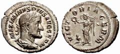 Maximinus Thrax - Magnia Urbica RÖMISCHE KAISERZEIT Maximinus Thrax-235-238 Denar (3,41 g), Rom 236/8. Av.: MAXIMINVS PIVS AVG GERM, belorbeerte drapierte und gepanzerte Büste rechts. Rv.: VICTORIA GE