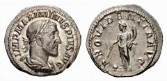 Maximinus Thrax - Volusian RÖMISCH KAISERZEIT Maximinus Thrax-235-238 Denar (2,94 g), Rom 235/236. Av.: IMP MAXIMINVS PIVS AVG, belorbeerte drapierte und gepanzerte Büste rechts. Rv.: PROVIDENTIA AVG,
