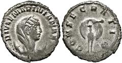 Ancient Coins: Roman RÖMISCHE KAISERZEIT - Mariniana (gest. vor 253) AR-Antoninianus (2,49 g), Roma, 2.-3. Emission, 254-257 n. Chr. Av.: DIVAE MARINIANAE, Büste capite velato mit Drapierung auf Monds