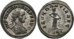 Ancient Coins: Roman RÖMISCHE KAISERZEIT - Carus (282-283) AE-Antoninianus (4,74 g). Ticinum (Pavia), Voremission, 3. Offizin, Anfang Oktober 282 n. Chr. Av.: IMP C M AVR KARVS AVG, Büste mit Strahlen
