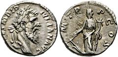 RÖMISCHE KAISERZEIT (D) Didius Iulianus (193). Denarius (2,79 g), Roma, März-Mai 193 n. Chr. Av.: IMP CAES M DID - IVLIAN AVG. Kopf mit Lorbeerkranz n.r. Rv.: P M TR - P COS, Fortuna mit Ruder und Cor