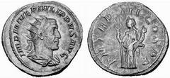 Römisches Kaiserreich: Philippus Arabs bis Philippus II. Philippus I. Arabs-244-249 Antoninian (4,97 g), Rom 246 AD. Av.: IMP M IVL PHILIPPVS AVG, Portrait n.r. Rv.: PM TRP III COS PP, Felicitas mit C