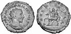 Römisches Kaiserreich: Philippus Arabs bis Philippus II. Philippus I. Arabs-244-249 Antoninian (4,17 g), Rom 244-247 AD. Av.: IMP M IVL PHILIPPVS AVG, Portrait n.r. Rv.: ADVENTVS AVGG, Kaiser mit Lanz