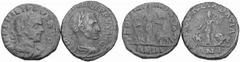 Römisches Kaiserreich: Philippus Arabs bis Philippus II. Philippus I. Arabs-244-249 Lot 2 Stk. Lokalbronze (14,51 g), Viminacium oder Sarmizegetusa (?), 246-247 AD. Jahr 1. Av.: IMP M IVL PHILIPPVS AV