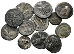 ANTIKE ANTIKE. Varia und Lots (D) Lot Römische Republik (12). Lot aus: 3x Victoriati, 6x Denarii (verschiedene Ausgaben) und 3x Quinarii (verschiedene Ausgaben) - 1x Quinar des Marcus Antonius Crawfor