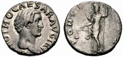 Roman Imperial Coinage Otho, AD 69 Denarius (2.87g), Roma, March-April AD 69. Av.: IMP M OTHO CAESAR AVG TRP, head r. Rv.: P-ONT - MAX, Aequitas with scales and sceptre stg. front, head l. -- Minor fl
