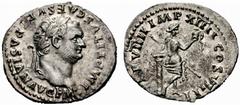 Roman Imperial Coinage Titus, AD 79-81 Denarius (3.34g), Roma AD 79. Av.: IMP TITVS CAES VESPASIAN AVG PM, laureate head r. Rv.: TRP VIIII IMP XIIII COS VII PP, Venus with spear (or sceptre) and helme