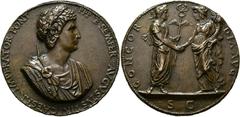 HISTORISCHE MEDAILLEN EUROPA - ÜBERSEE. ITALIEN. Rom. (D) Bronzemedaille o.J., nicht signiert; früher Guss nach dem Vorbild der Medaille von Cristoforo di Geremia. Av: CAESAR IMPERATOR PONT PP ET SEMP