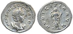 Ancient coins Ancient, Roman Empire, HERENNIA ETRUSCILLA (wife of Herennius Etruscus). AR antoninianus. HER ETRVSCILLA AVG, diademed and draped bust of Herennia Etruscilla right, crescent behind the s