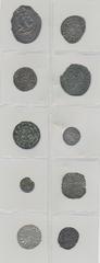 World coins, lots EUROPE, Small group of ten medieval or earlier silver coins. Including French denier (Tours), Sassanid drachm, Armenian tram, Bohemond denar etc. Please inspect! F-XF