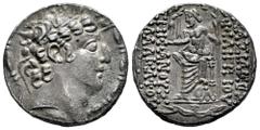 Greek Coins Seleukid Kingdom. Philip I Philadelphos. Tetradrachm. 95-75 BC. Antioch. (SC-2464). (Hgc-9,1320). Anv.: Diademed head to right. Rev.: Zeus Nikephoros seated to left on throne; ΒΑΣΙΛΕΩΣ ΦΙΛ