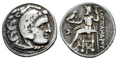 Greek Coins Kingdom of Macedon. Antigonos I Monophthalmos. Drachm. 310-301 BC. Kolophon. In the name and types of Alexander III. (Price-1827). (Müller-273). Anv.: Head of Herakles to right, wearing li
