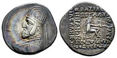 Greek Coins Kingdom of Parthia. Mithradates III. Drachm. 87-79 BC. Rhagai. (Sellwood-31.9 (Orodes I)). (Shore-123 (Orodes I)). Ag. 4,14 g. Old cabinet tone. Choice VF. Est...90,00. Spanish Description