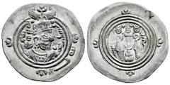 Greek Coins Sassanid Empire. Khusro II. Drachm. RY 33. WYH (Veh-az-Amid-Kavād). (Göbl-II/b). Ag. 4,11 g. VF. Est...45,00. Spanish Description: Imperio Sasánida. Khusro II. Dracma. RY 33. WYH (Veh-az-A