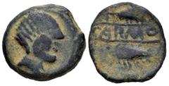 Celtiberian Coins Carmo. Unit. 80 BC. Carmona (Sevilla). (Abh-459 as Semis). Anv.: Male head right. Rev.: Two ears of corn right, CARMO in between. Ae. 9,72 g. Almost VF. Est...60,00. Spanish Descript