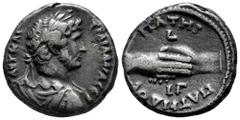 Roman Imperial Hadrian. Tetradrachm. RY 13 = 128/9 AD. Alexandria. Egypt. (RPC-III 5728). (Dattari (Savio)-1525). (Emmett-848). Anv.: AVT KAI TPAI AΔPIA CЄB, laureate, draped and cuirassed bust to rig
