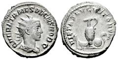 Roman Imperial Herennius Etruscus. Antoninianus. 250-251 AD. Rome. (Ric-IV 143). (Rsc-14). Anv.: Q HER ETR MES DECIVS NOB C, radiate and draped bust to right. Rev.: PIETAS AVGVSTORVM, priestly impleme