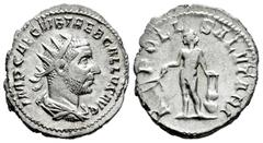 Roman Imperial Trebonianus Gallus. Antoninianus. 235 AD. Rome. (Ric-IV 32). (Rsc-20). Anv.: IMP CAE C VIB TREB GALLVS AVG, radiate, draped and cuirassed bust to right. Rev.: APOLL SALVTARI, Apollo Sal