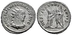Roman Imperial Valerian I. Antoninianus. 255-256 AD. Samosata. (Ric-V 1,287). (Mir-1685e). (Rsc-189). Anv.: IMP C P LIC VALERIANVS P F AVG. Radiate, draped and cuirassed bust right. Rev.: RESTITVT ORI