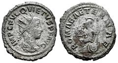 Roman Imperial Quieto. Antoninianus. 260-261 AD. Samosata. (Ric-V 2.9). (Mir-1738f). Anv.: IMP C FVL QVIETVS P F AVG, radiate, draped and cuirassed bust to right. Rev.: ROMAE AETERNAE, Roma, helmeted,