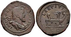 Roman Imperial Postumus. Sestertius. 261 AD. Trier. (Ric-V 2.144). Anv.: IMP C POSTVMVS P F AVG, laureate, draped and cuirassed bust to right. Rev.: LAETITIA AVG, galley moving to right; SC in exergue