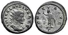 Roman Imperial Claudius II, Gothicus. Antoninianus. 268-269 AD. Antioch. (Spink-11323). (Ric-201). Rev.: CONSER AVG. Serapis standing to left, raising hand and holding sceptre. Bi. 4,46 g. Choice VF. 
