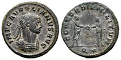 Roman Imperial Aurelian. Antoninianus. 272-274 AD. Siscia. (Ric-V 59). Anv.: IMP AVRELIANVS AVG, radiate and cuirassed bust to right. Rev.: CONCORDIA MILITVM, Emperor togate standing to right, claspin