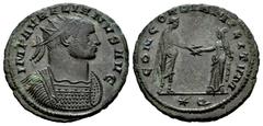 Roman Imperial Aurelian. Antoninianus. 272-274 AD. Siscia. (Ric-V 1 216). Anv.: IMP AVRELIANVS AVG, radiate and cuirassed bust to right. Rev.: CONCORDIA MILITVM, Emperor togate standing to right, clas