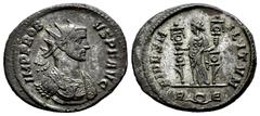 Roman Imperial Probus. Antoninianus. 276-282 AD. Rome. (Ric-V 2.170 var). Anv.: PROBVS P F AVG, radiate and cuirassed bust to right. Rev.: FIDES MILITVM, Fides standing to left, holding standard in ea