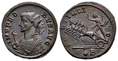 Roman Imperial Probus. Antoninianus. 276-282 AD. Rome. (Ric-V 2.202). (C-644). Anv.: IMP PROBVS AVG, radiate bust to left, wearing imperial mantle and holding sceptre surmounted by eagle. Rev.: SOLI I