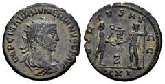 Roman Imperial Numerian. Antoninianus. 283-284 AD. Antioch. (Ric-378). Anv.: IMP C M AVR NVMERIANVS NOB C, radiate, draped and cuirassed bust right. Rev.: VIRTVS AVGGG, Numerian standing right, holdin