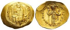 Byzantine Empire Constantine X Ducas. Histamenon nomisma. 1059-1067 AD. Constantinople. (Doc-1b). (Sear-1847). Anv.: + IҺ(retrograde)S IXS RЄX RЄςNANTIҺM, Christ Pantokrator enthroned facing. Rev.: + 