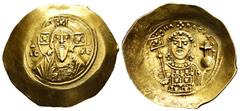 Byzantine Empire Michael VII Ducas. Histamenon nomisma. 1071-1078 AD. Constantinople. (Doc-2d). (Sear-1868). Anv.: Half-length bust of Christ Pantokrator facing; IC-XC across fields. Rev.: ⧾ MIXAHΛ RA