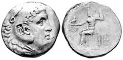 Greek Coins Pamphylia. Aspendos. Tetradrachm. CY 23 = 190/89 a.C. In the name and types of Alexander III of Macedon. (Price-2902). (DCA-312). Anv.: Head of Herakles to right, wearing lion skin headdre