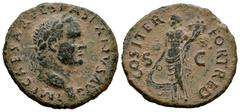 Roman Imperial Vespasian. Unit. 70 d.C. Tarraco. (Ric-1323). (París-798). Anv.: IMP CAESAR VESPASIANVS AVG. laureate head right. Rev.: COS ITER FORT RED. Fortuna standing left, holding cornucopiae and