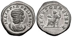Roman Imperial Julia Domna. Antoninianus. 215-217 d.C. Rome. (Ric-IV 388a). (Bmcre-22). (Rsc-211). Anv.: IVLIA PIA FELIX AVG, diademed and draped bust to right, set on crescent. Rev.: VENVS GENETRIX, 
