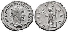 Roman Imperial Philip I. Antoninianus. 224-249 d.C. Rome. (Ric-IV 52). Anv.: IMP M IVL PHILIPPVS AVG, radiate, draped and cuirassed bust to right, seen from behind. Rev.: VIRTVS AVG, Virtus standing l