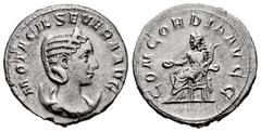 Roman Imperial Otacilia Severa. Antoninianus. 246-248 d.C. Rome. (Ric-IV 125c). (Rsc-4). Anv.: M OTACIL SEVERA AVG, diademed and draped bust to right, set on crescent. Rev.: CONCORDIA AVGG, Concordia 