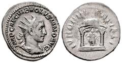 Roman Imperial Volusian. Antoninianus. 251-253 d.C. Rome. (Ric-173). (C-45). Anv.: IMP CAE C VIB VOLVSIANO AVG Radiate, draped and cuirassed bust to right. Rev.: IVNONI MARTIALI Juno seated front in r