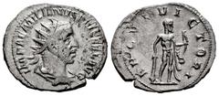 Roman Imperial Aemilian. Antoninianus. 253 d.C. Rome. (Ric-3b). (Rsc-13). Anv.: IMP AEMILIANVS PIVS FEL AVG, radiate, draped and cuirassed bust right. Rev.: HERCVL VICTORI, Hercules standing right, le