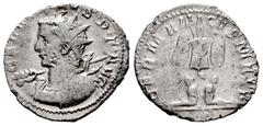 Roman Imperial Gallienus. Antoninianus. 258-259 d.C. Colonia Agrippinensis. (Ric-V 1.18). (Mir-872m). (Rsc-310). Anv.: GALLIENVS P F AVG, radiate and cuirassed bust to left, holding spear over shoulde
