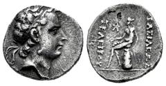 Greek Coins Seleukid Kingdom. Seleukos IV Philopator. Drachm. 187/175 a.C. ΞAP-monogram mint, in Northern Media or Hyrcania. (SC-1362.1). (Hgc-9, 582e). Anv.: Diademed head to right. Rev.: Apollo, tes
