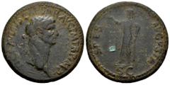 Roman Imperial Claudius. Sestertius. 41-50 AD. Rome. (Ric-I 99). (Bmcre-124). Anv.: TI CLAVDIVS CAESAR AVG P M TR P IMP, laureate head to right. Rev.: SPES AVGVSTA, draped Spes standing to left, holdi